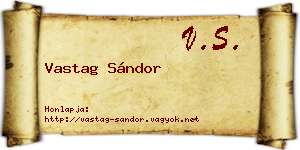 Vastag Sándor névjegykártya